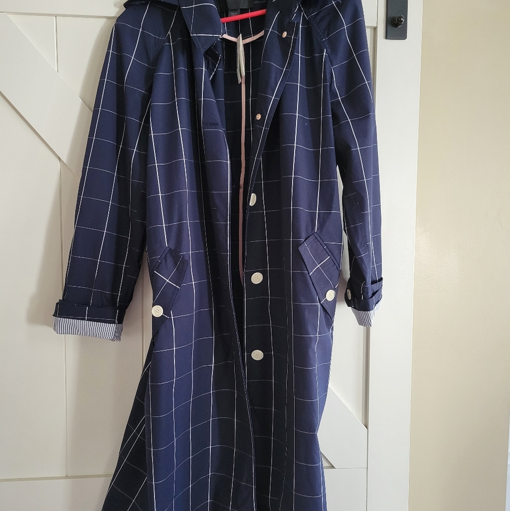 JCrew $258 Collection Trench Coat in Windowpane